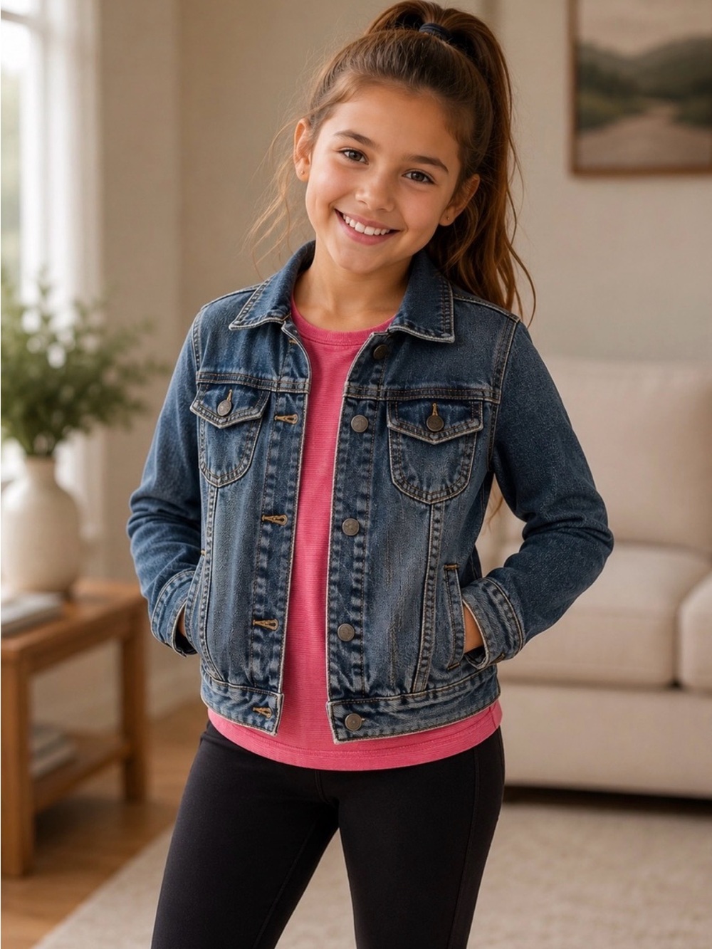 GAP Kids Classic Denim Jacket – Size S (Girls) – Like New